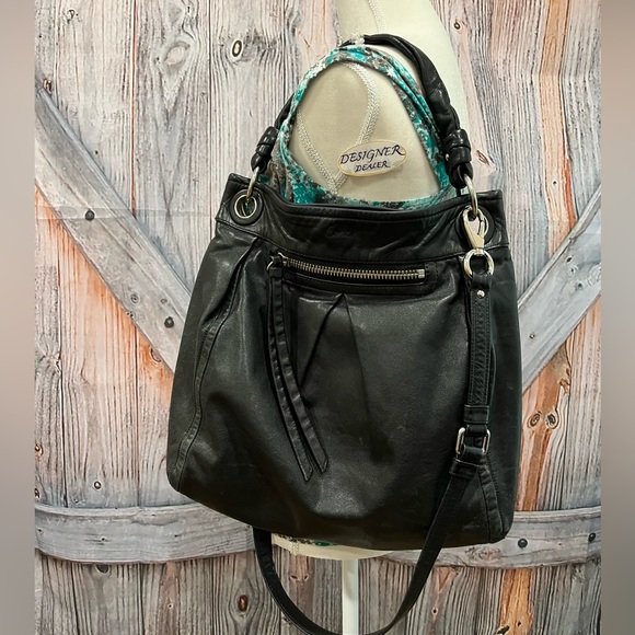 Authentic COACH Parker Hippie Black Leather Bag GUC! 13411 - Picture 1 of 13